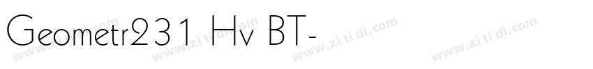 Geometr231 Hv BT字体转换